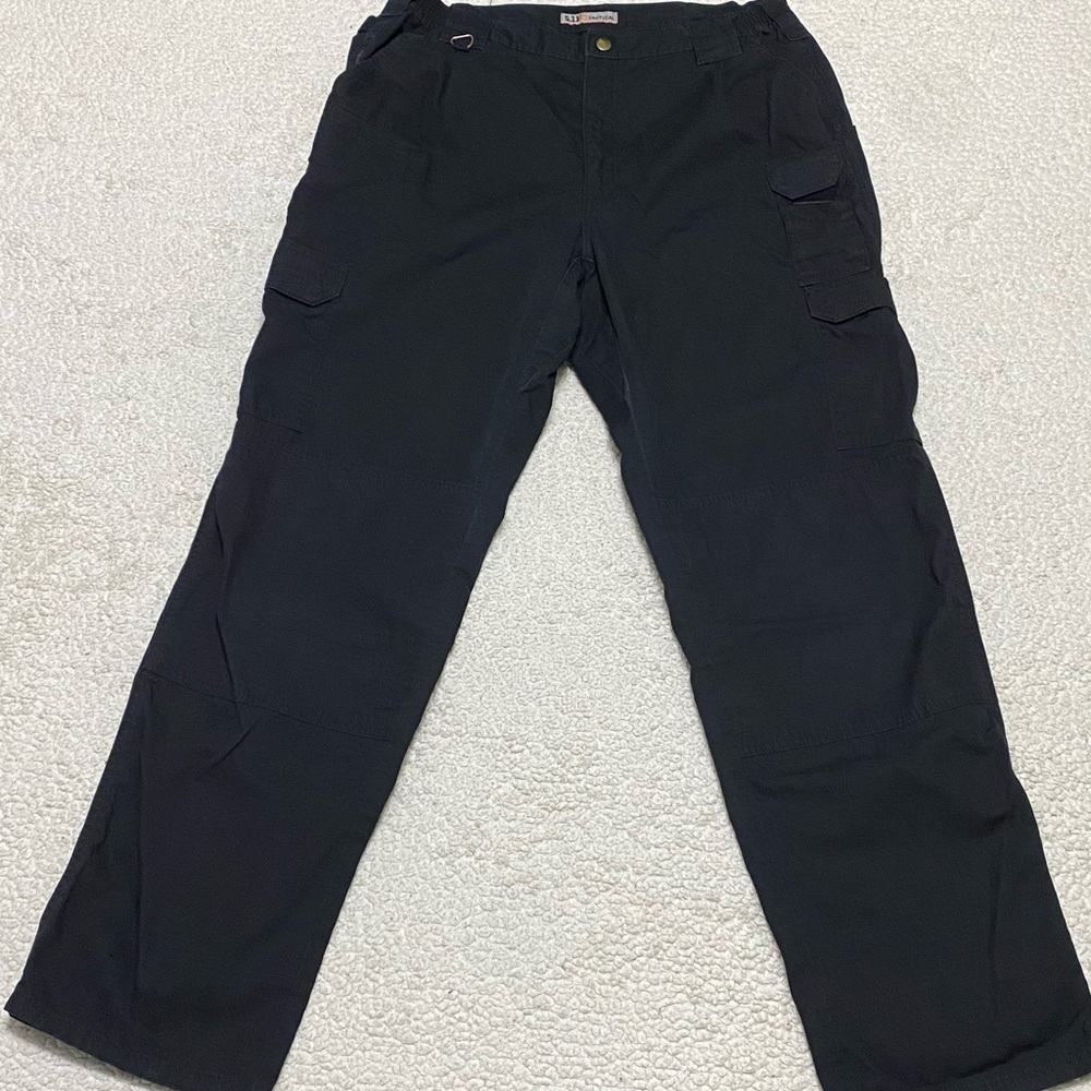 5.11 Tactical Mens Cargo Ripstop Black Utility Pants SIZE 33x34